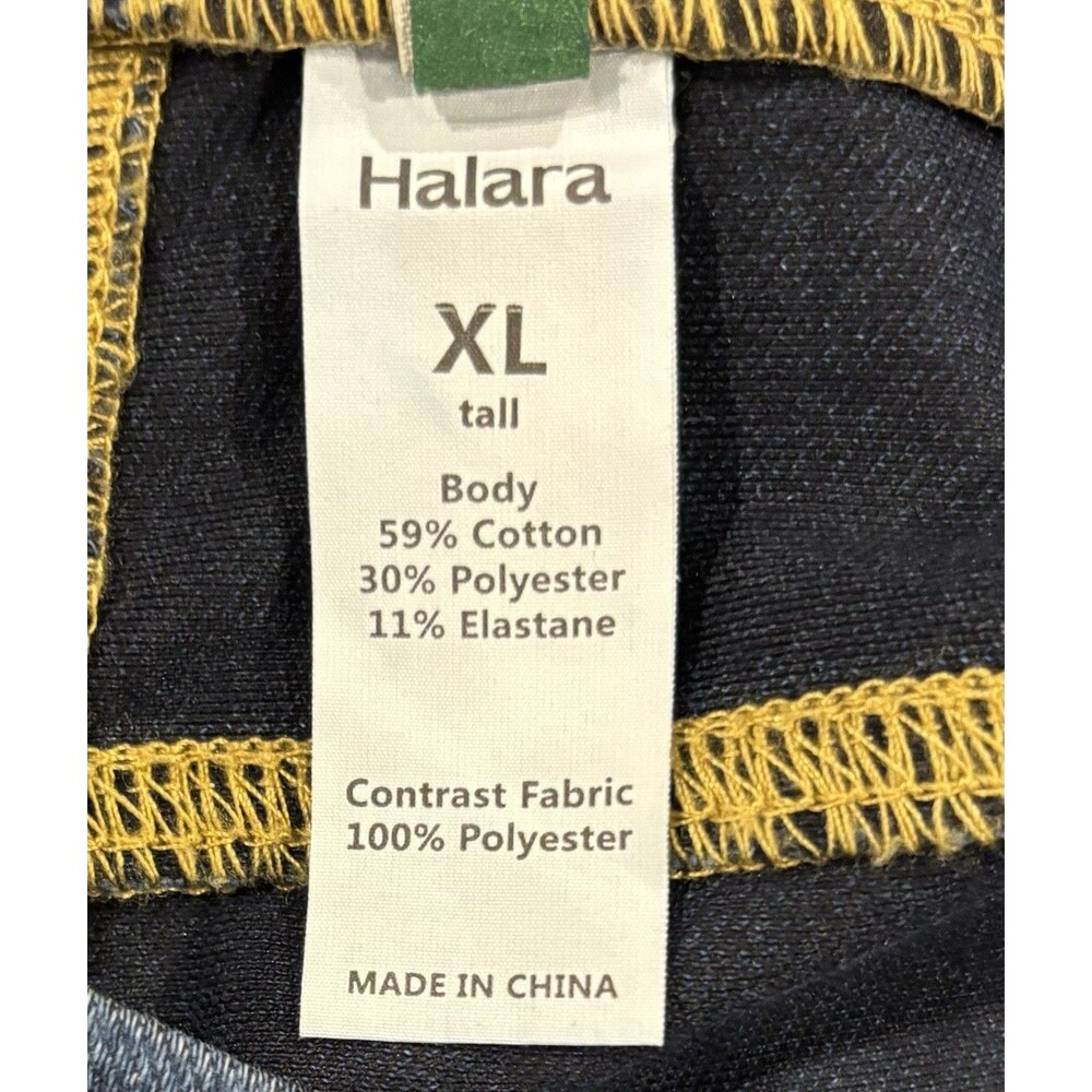 Halara Flex High Waisted Pockets Wide Leg Loose Blue Jeans Size XL Tall - Picture 7 of 7